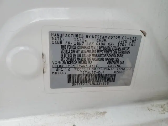 2017 NISSAN VERSA NOTE S  