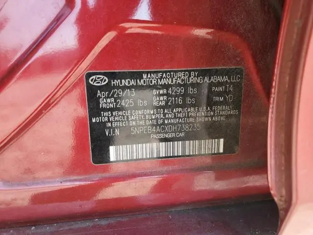 2013 HYUNDAI SONATA GLS  