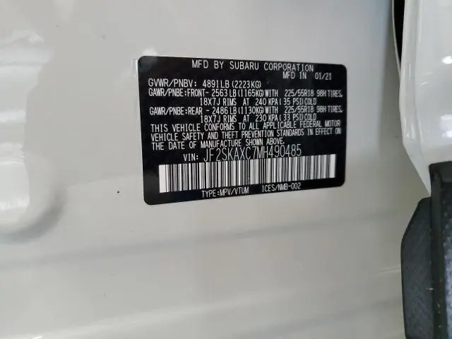 2021 SUBARU FORESTER TOURING  