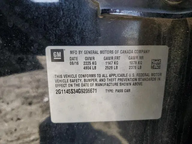 2016 CHEVROLET IMPALA LTZ  