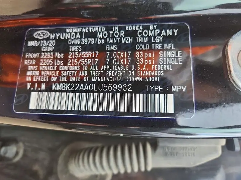 2020 HYUNDAI KONA SEL  
