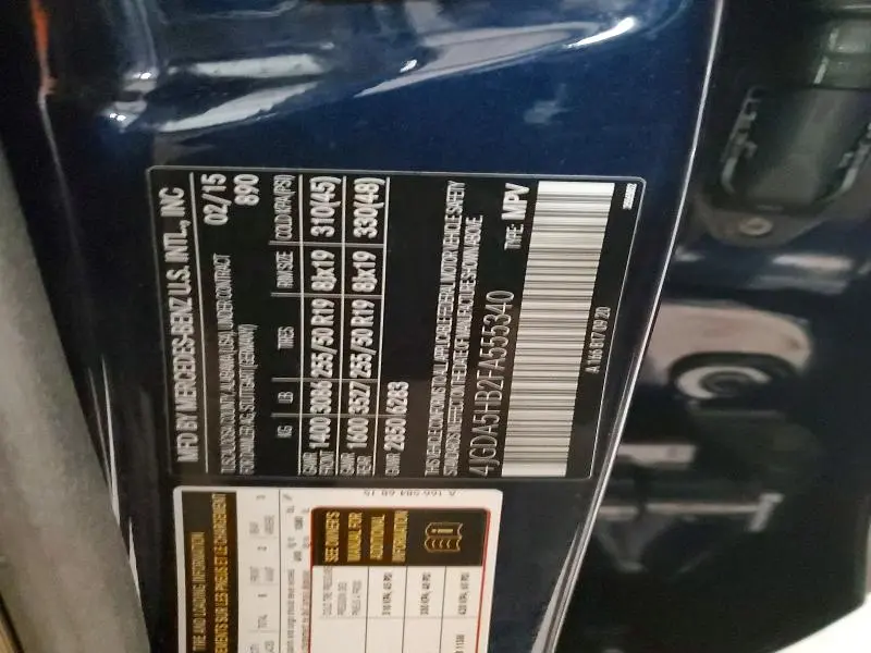 2015 MERCEDES-BENZ ML 350 4MATIC  