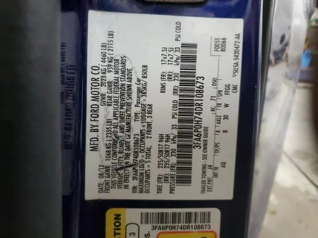 2013 FORD FUSION SE  