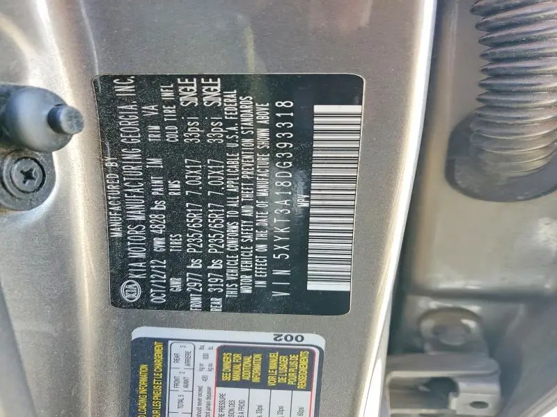 2013 KIA SORENTO LX  