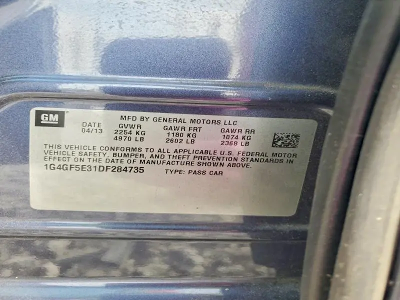 2013 BUICK LACROSSE PREMIUM  