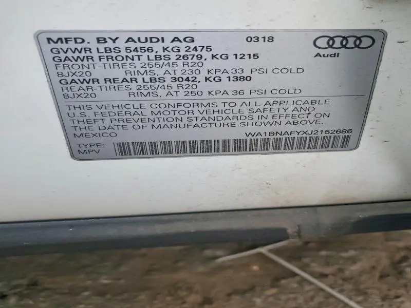2018 AUDI Q5 PREMIUM PLUS  
