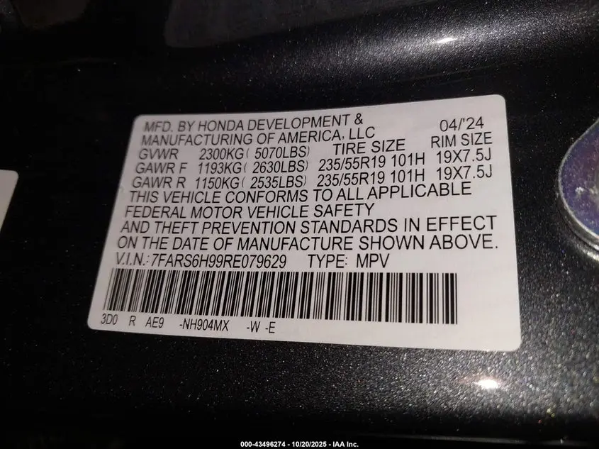 2024 HONDA CR-V HYBRID SPORT TOURING