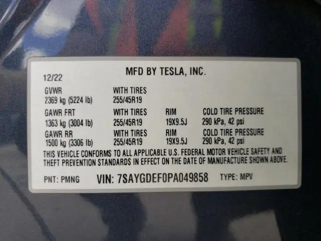 2023 TESLA MODEL Y   