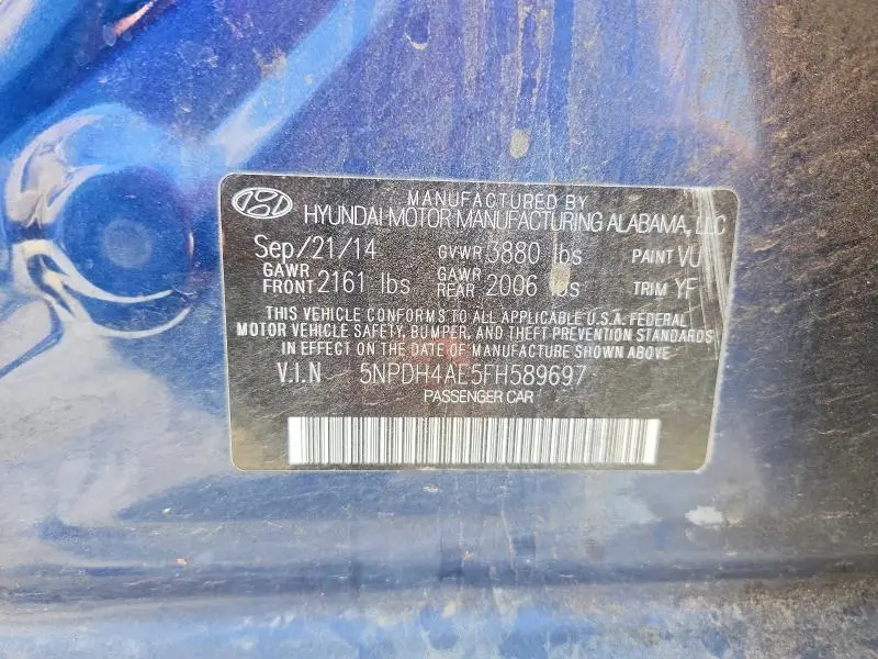 2015 HYUNDAI ELANTRA SE  