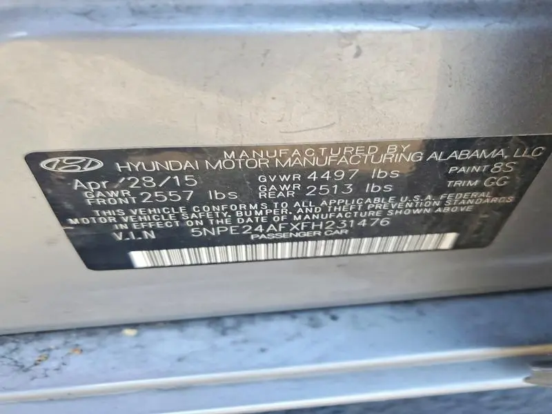 2015 HYUNDAI SONATA SE  