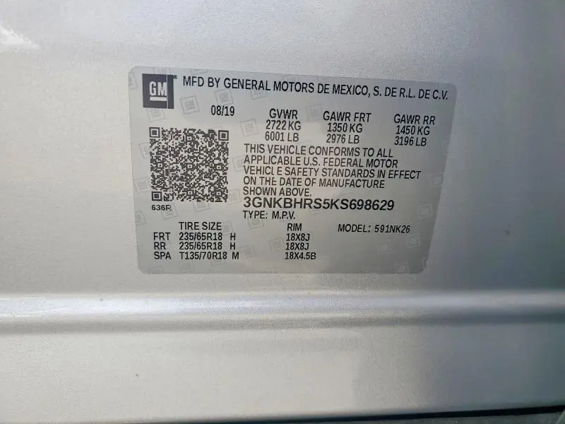2019 CHEVROLET BLAZER 3LT  