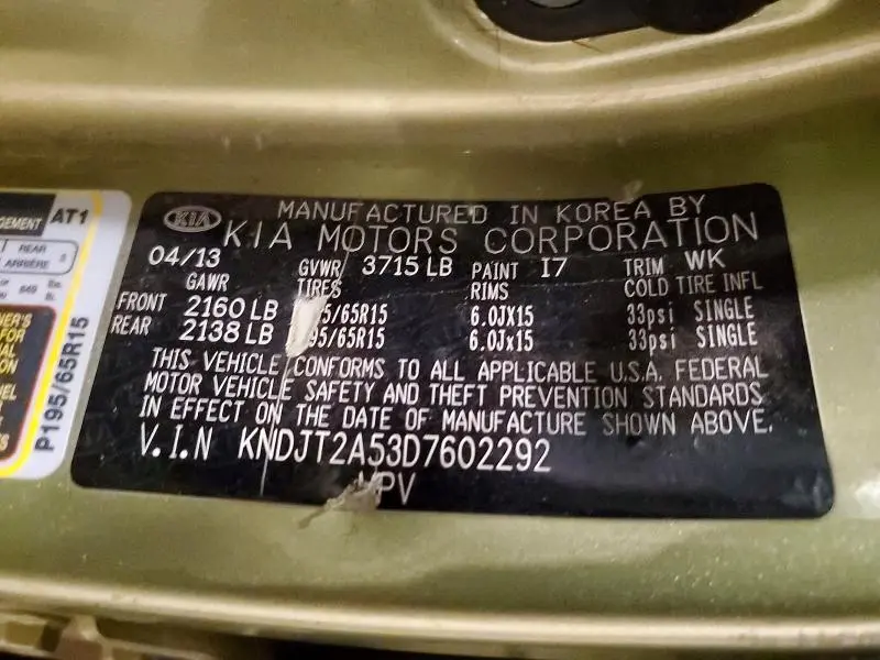 2013 KIA SOUL BASE  