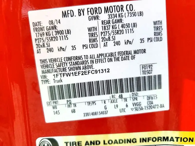 2014 FORD F150 SUPERCREW  