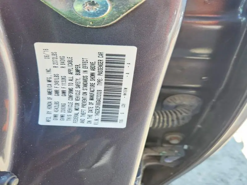 2016 HONDA ACCORD EXL  