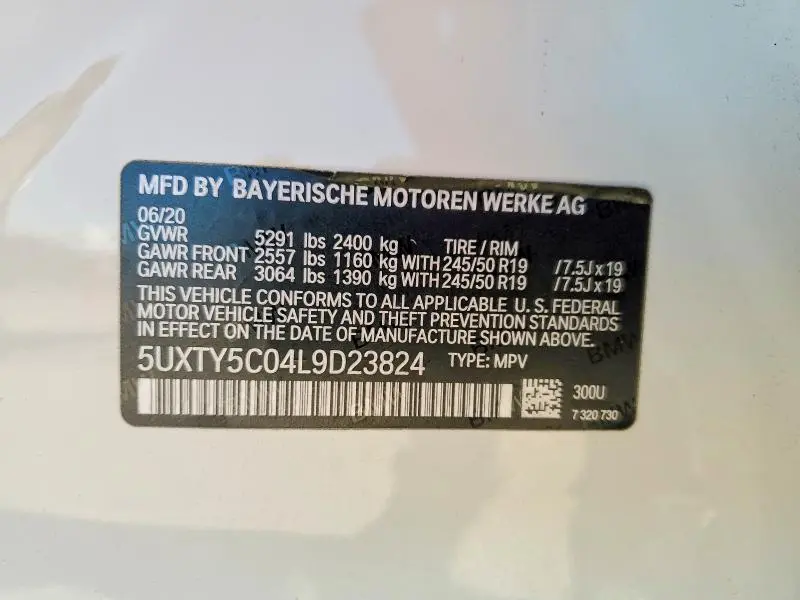 2020 BMW X3 XDRIVE30I  