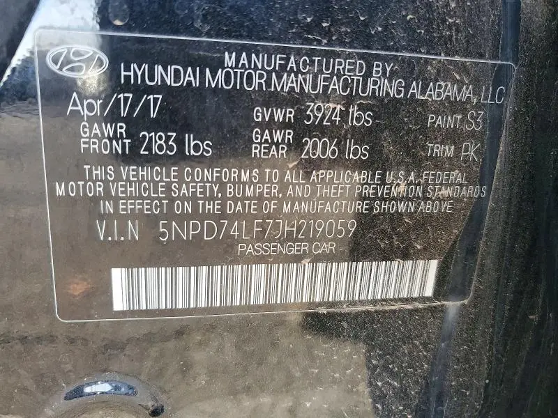 2018 HYUNDAI ELANTRA   