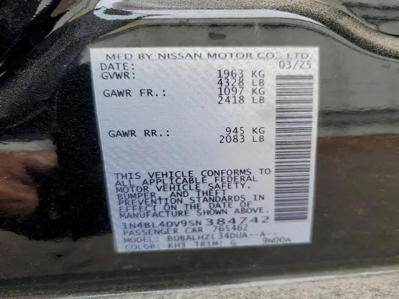 2025 NISSAN ALTIMA 2.5 SV  