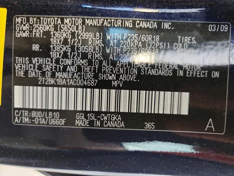 2010 LEXUS RX 350  