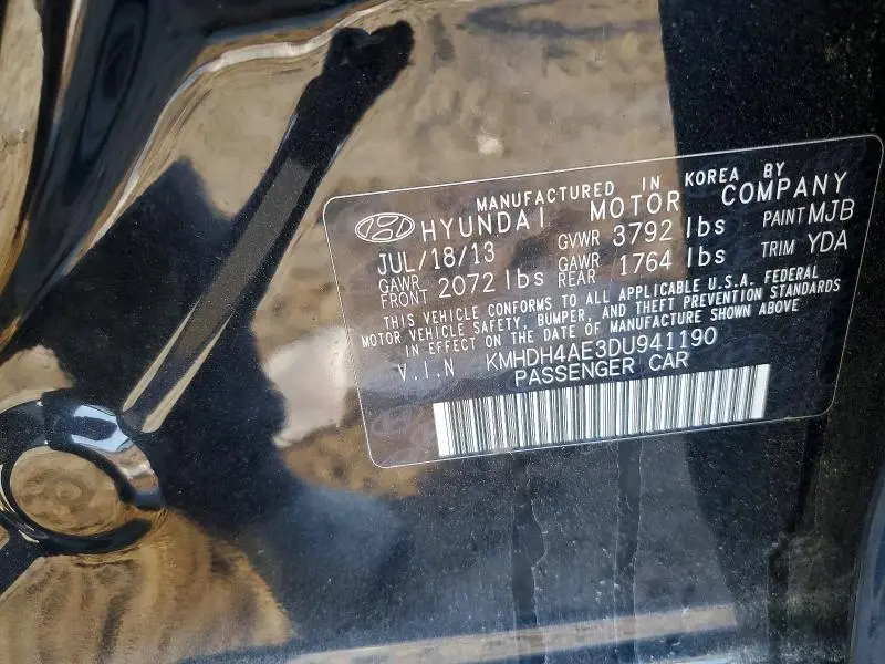 2013 HYUNDAI ELANTRA GLS  