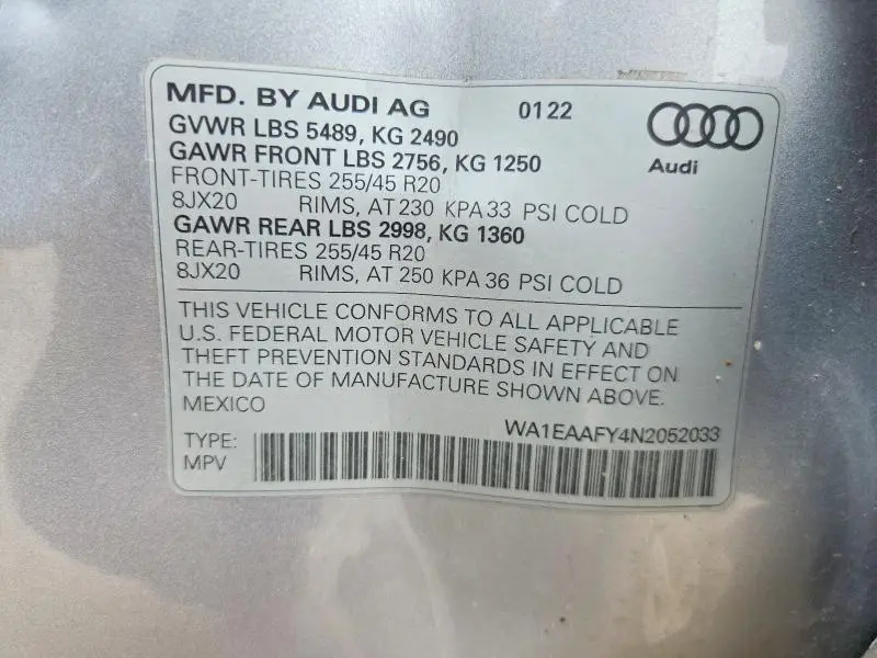 2022 AUDI Q5 PREMIUM PLUS 45  