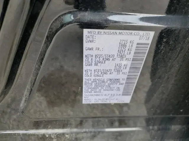 2018 NISSAN PATHFINDER S  