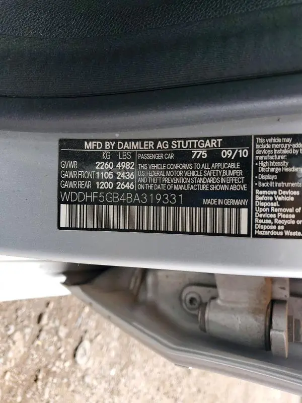 2011 MERCEDES-BENZ E 350  