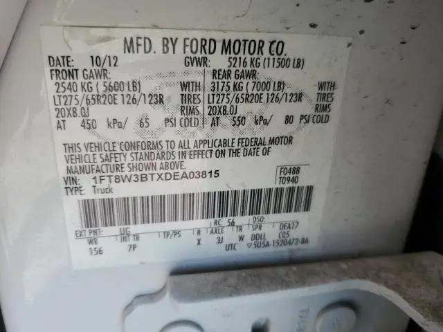 2013 FORD F350 SUPER DUTY  