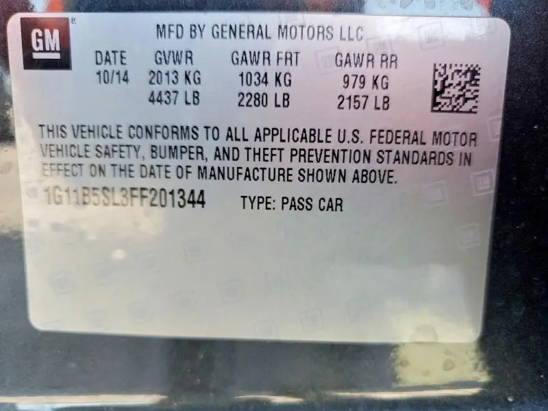 2015 CHEVROLET MALIBU LS  