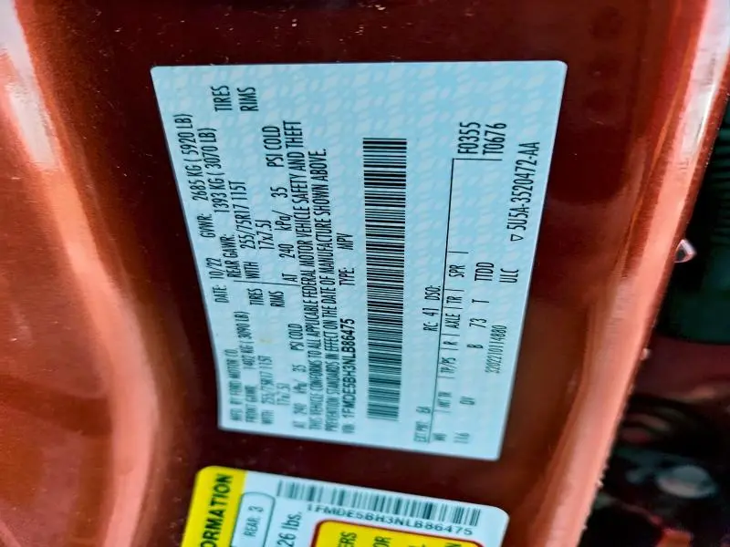 2022 FORD BRONCO BASE  