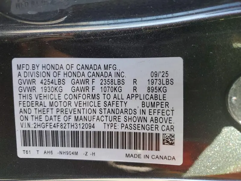 2026 HONDA CIVIC SPORT  