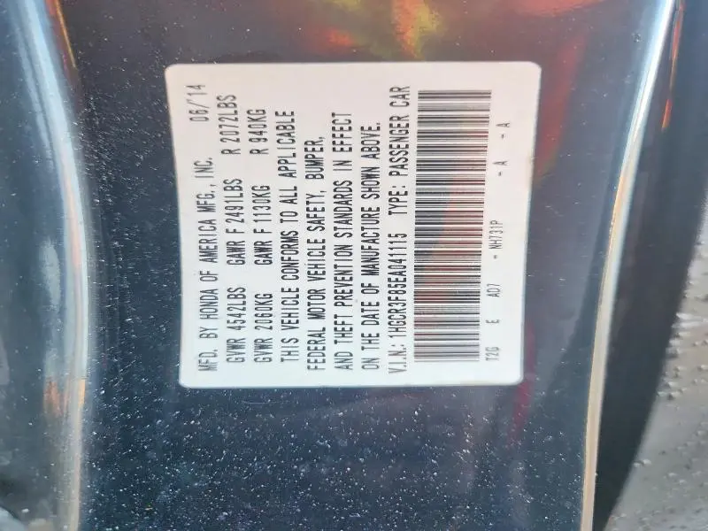 2014 HONDA ACCORD EXL  