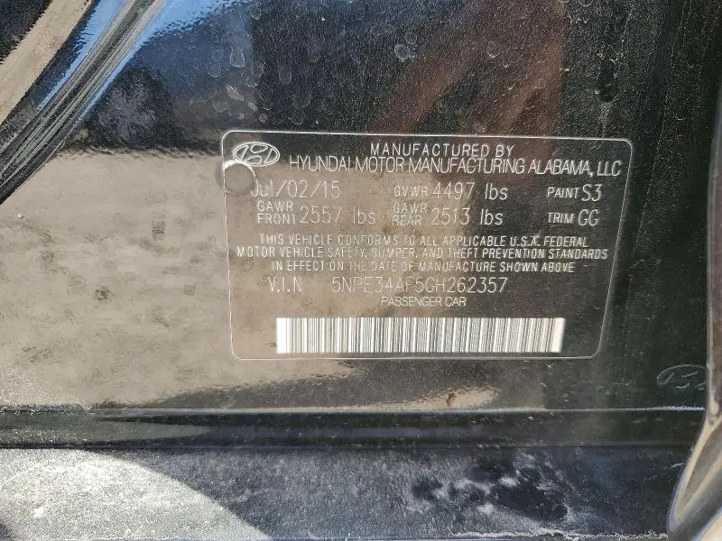 2016 HYUNDAI SONATA SPORT  