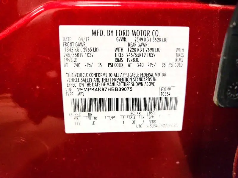 2017 FORD EDGE TITANIUM  