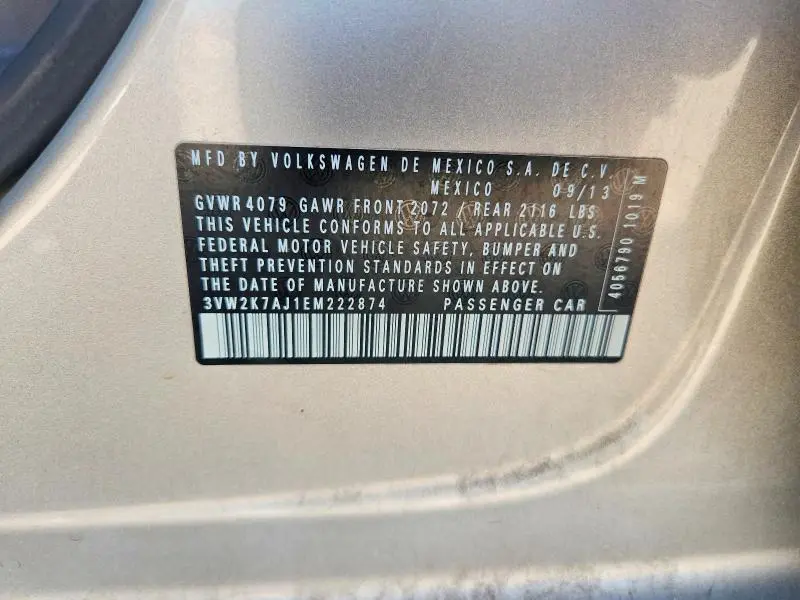 2014 VOLKSWAGEN JETTA BASE  