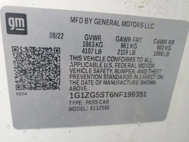2022 CHEVROLET MALIBU RS  