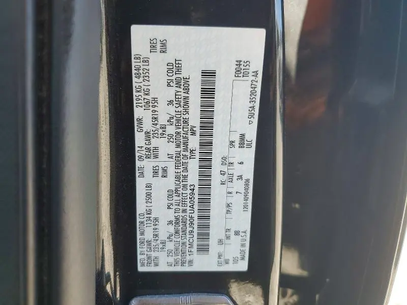2015 FORD ESCAPE TITANIUM  