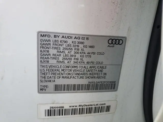 2015 AUDI Q7 PREMIUM PLUS  