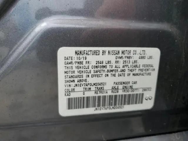 2020 INFINITI Q50 PURE