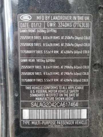 2012 LAND ROVER LR4 HSE  