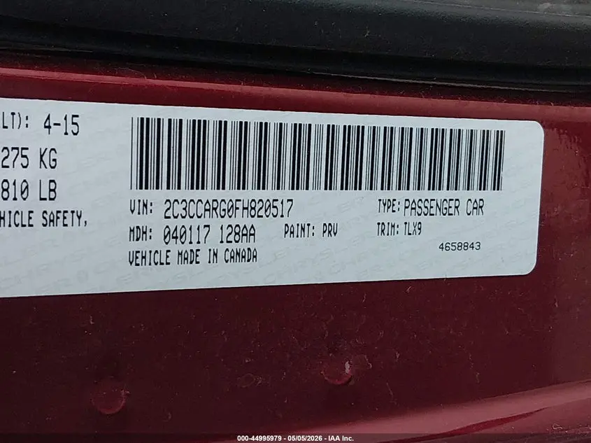 2015 CHRYSLER 300 LIMITED