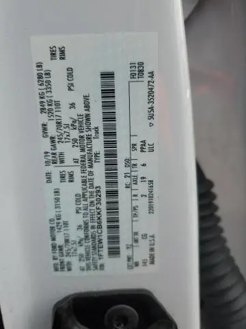 2019 FORD F150 SUPERCREW  