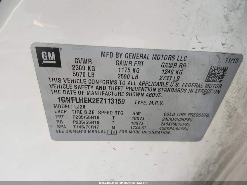 2014 CHEVROLET EQUINOX LTZ