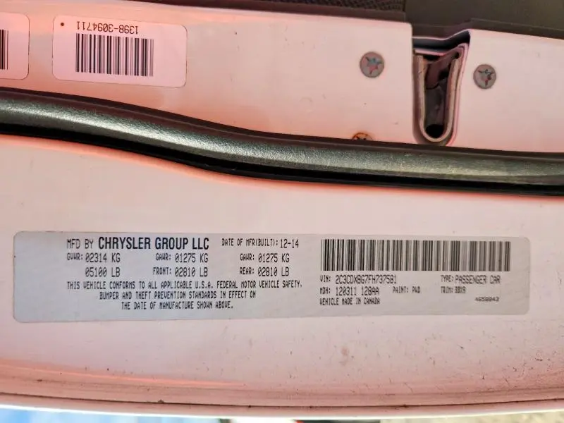 2015 DODGE CHARGER SE  