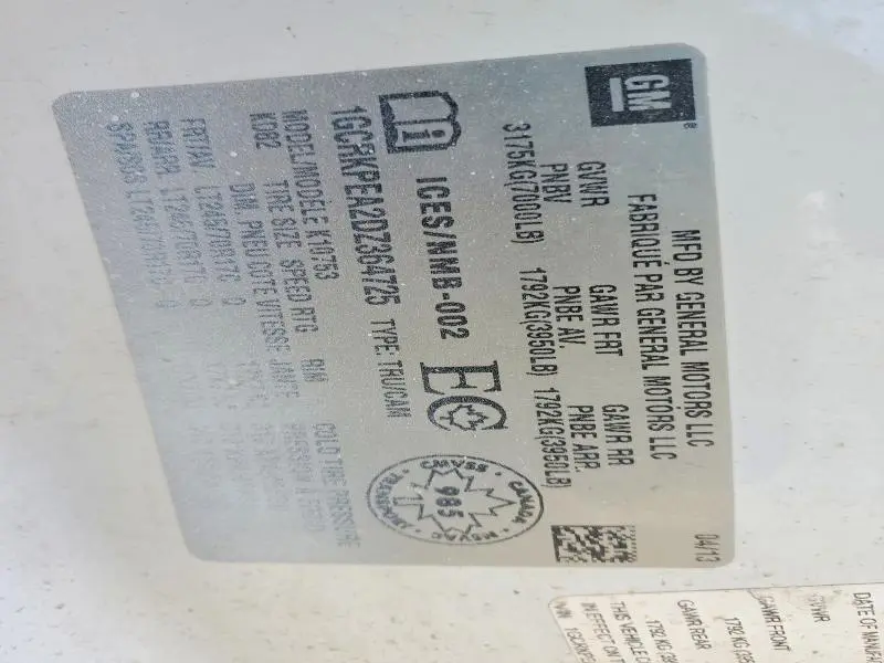 2013 CHEVROLET SILVERADO K1500  