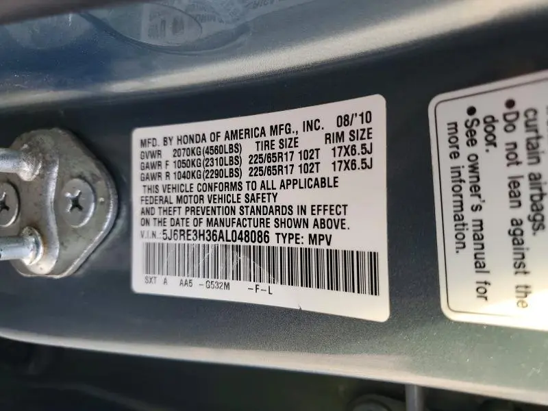 2010 HONDA CR-V LX  