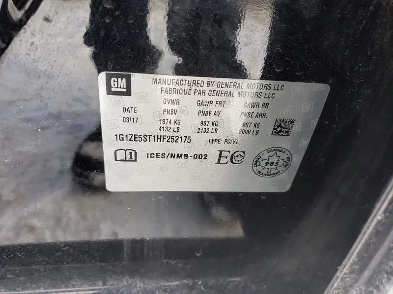 2017 CHEVROLET MALIBU LT  