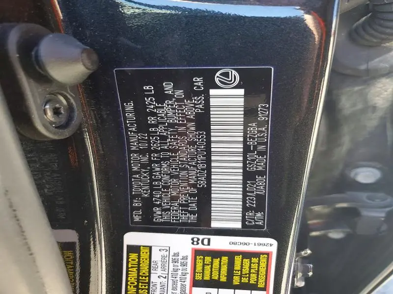 2023 LEXUS ES 350 BASE  