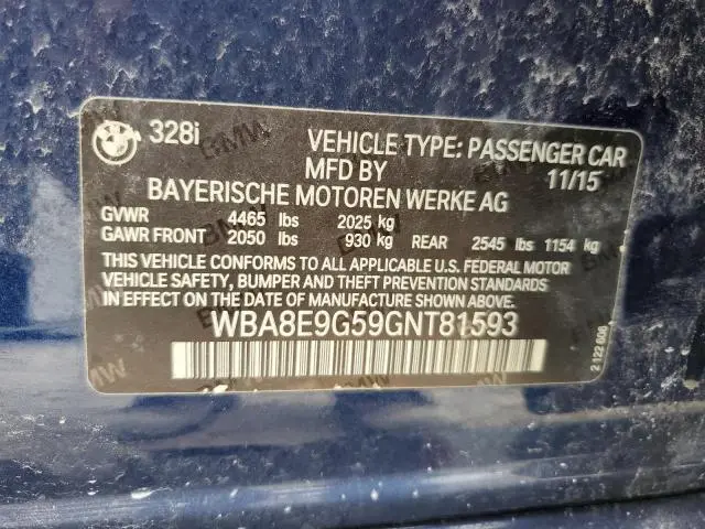 2016 BMW 328 I SULEV  