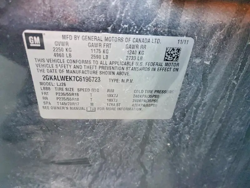 2012 GMC TERRAIN SLT  