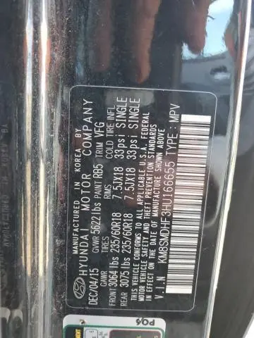 2017 HYUNDAI SANTA FE SE  